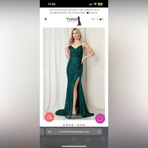 Emerald green Sequin Dress